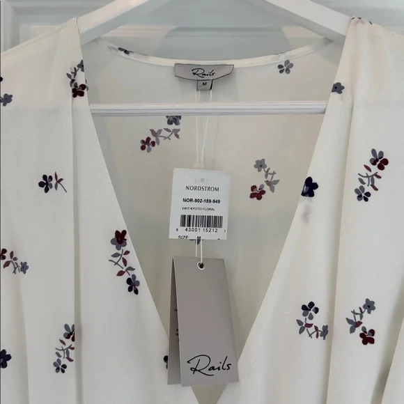 RAIlS NWT White Floral Kyoto Dress. Size MED - Picture 4 of 9